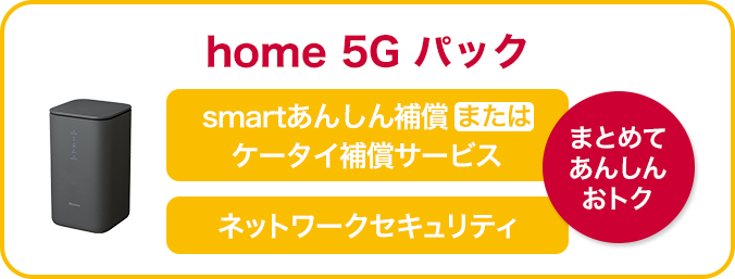 home 5G パック smartあんしん補償またはケータイ補償サービス ネットワークセキュリティ まとめてあんしんおトク