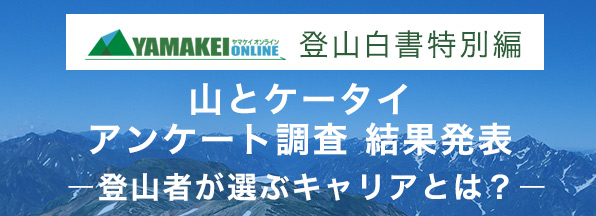 YAMAKEI ONLINE 登山白書特別編 山とケータイ アンケート調査 結果発表 -登山者が選ぶキャリアとは？-