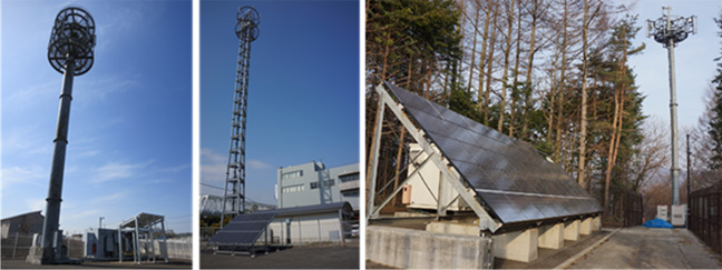 Image of base stations to be tested in Tokyo, Kanagawa and Yamanashi prefectures