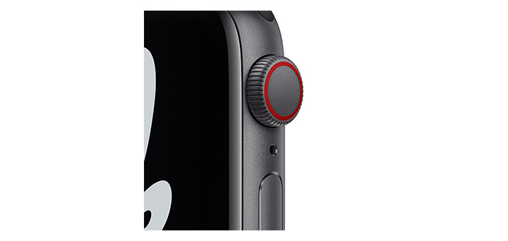Apple Watch Nike SE 40mm スペースグレイアルミニウムケースとアンスラサイト／ブラックNikeスポーツバンド