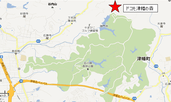 参考／ドコモ津幡の森　周辺地図